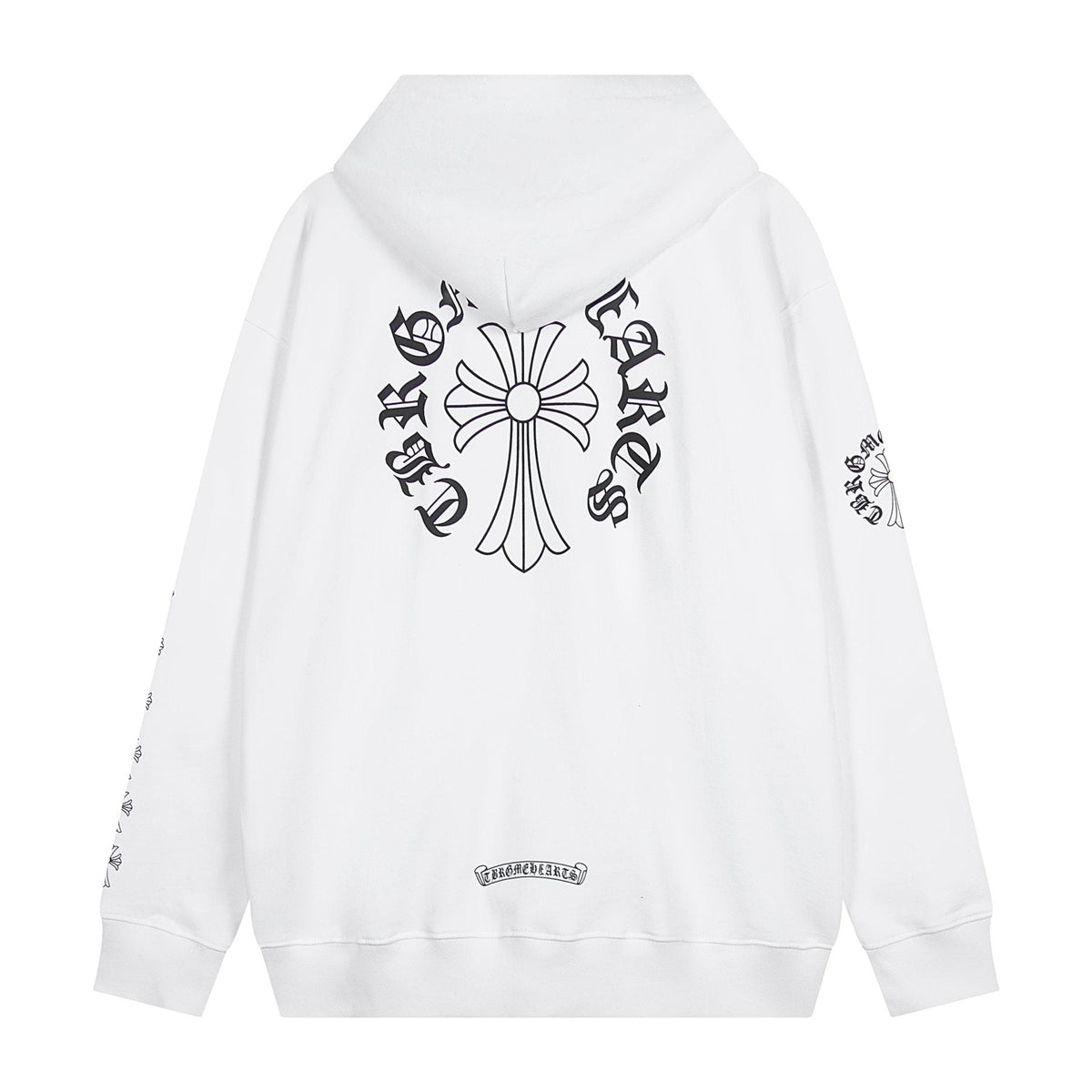 Chrome Hearts Horseshoe Cross Sanskrit Zip Hoodie — back