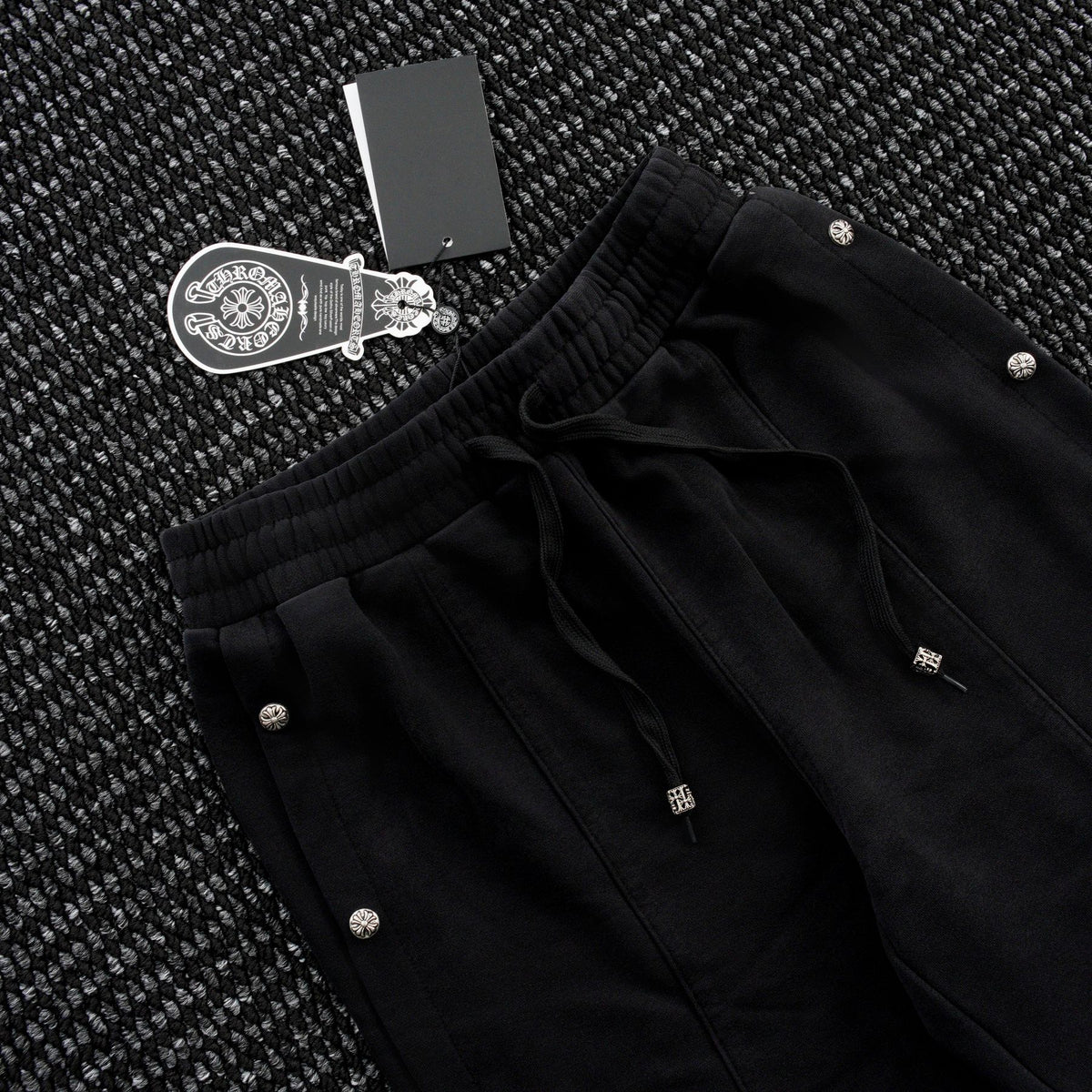 Chrome Hearts Cross Rivet Side-Snap Pants — detail
