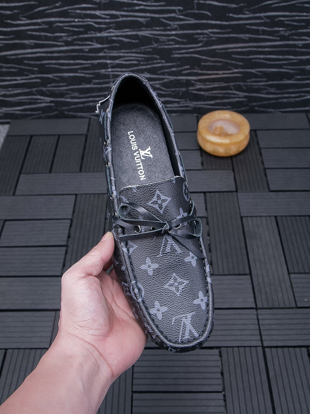 Louis Vuitton Monogram Driving Loafers — front