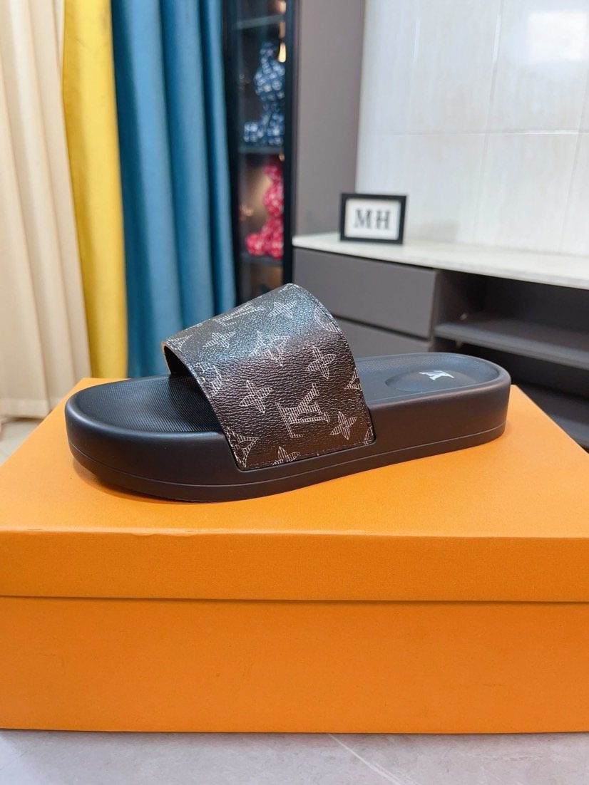 Louis Vuitton Monogram Slide Sandals — side