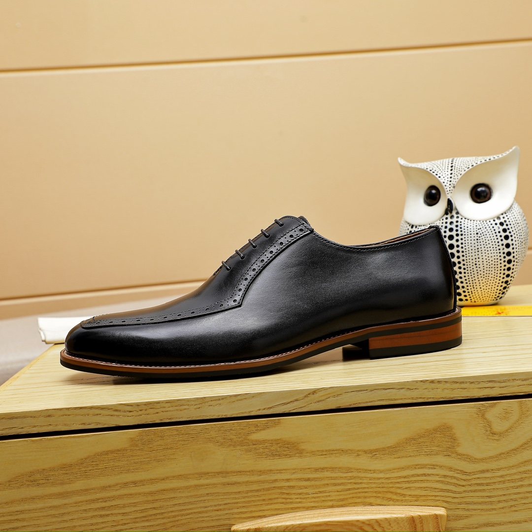 Louis Vuitton Black Lace-Up Dress Shoes — side