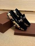 Versace Black and Gold Loafers — hero