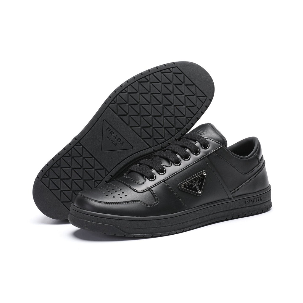 Prada Black Perforated Low-Top Sneakers — detail