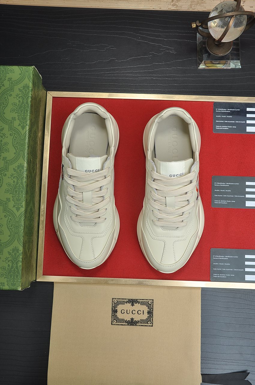 Gucci White Chunky Sneakers — front