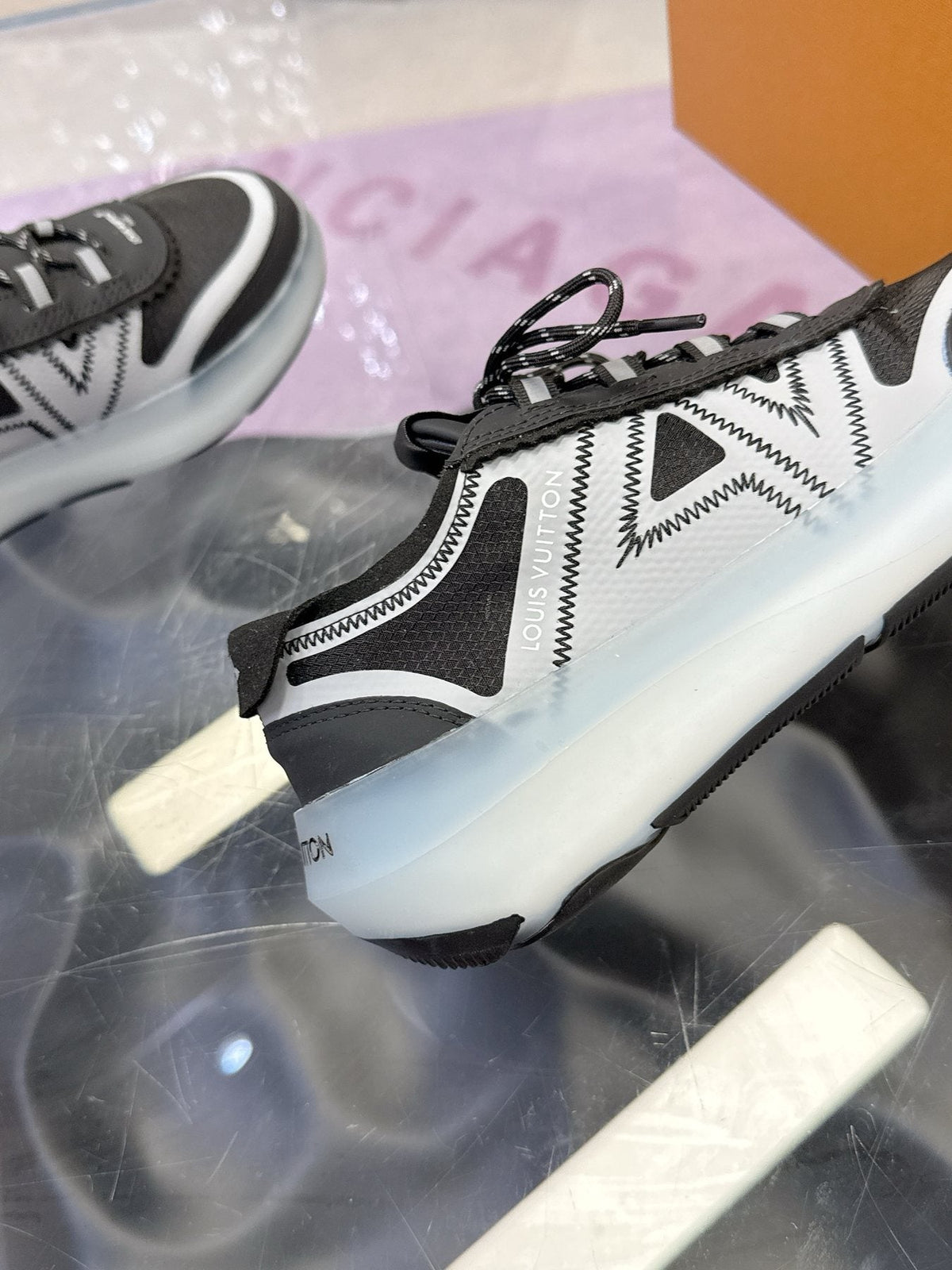 Louis Vuitton Mesh Panel Low-Top Sneakers — side
