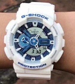 Casio White Blue Dial Watch — hero