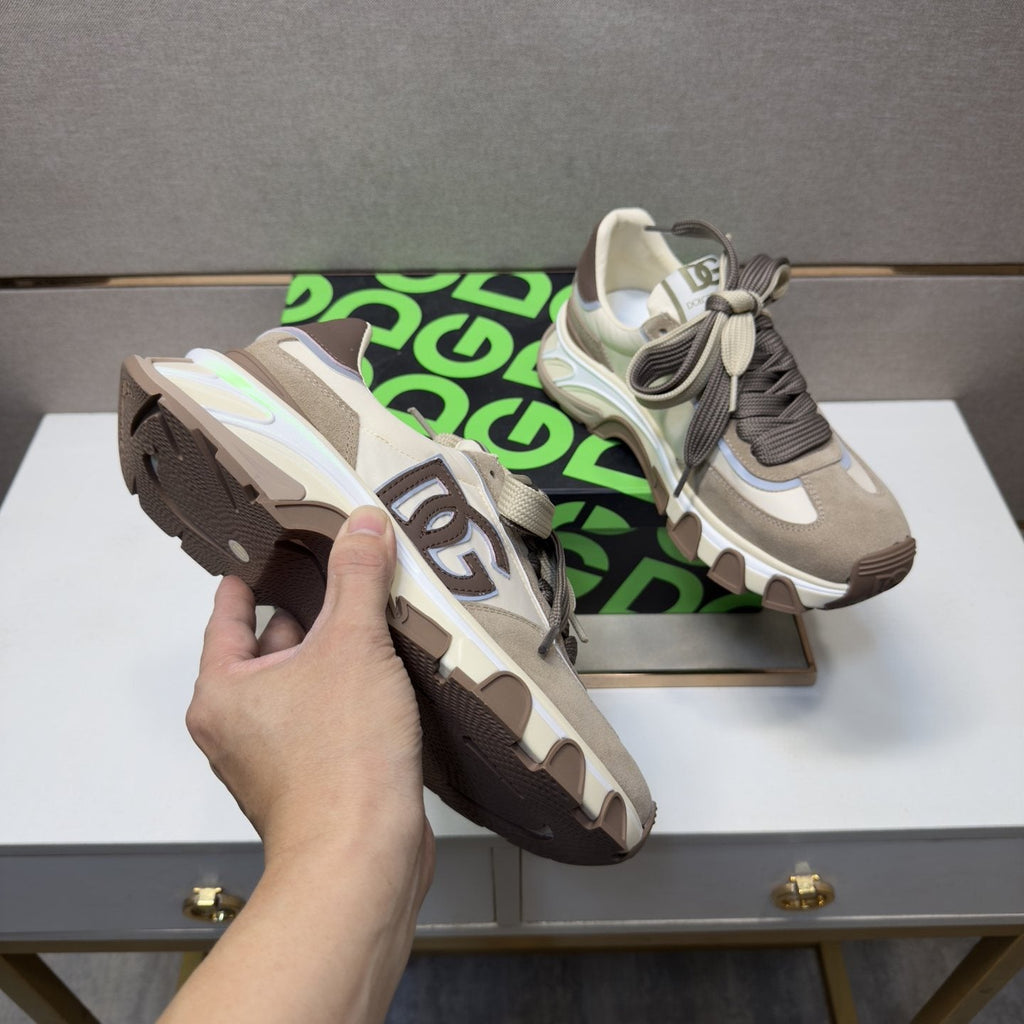 Dolce & Gabbana Taupe Chunky Sole Sneakers — detail
