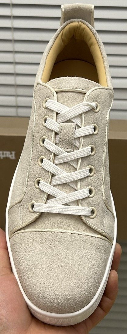 Christian Louboutin Light Beige Low-Top Sneakers — front