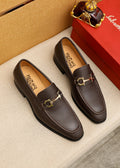 Louis Vuitton Brown Buckle Loafers — hero