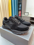 Prada Black and Charcoal Mesh Sneakers — hero