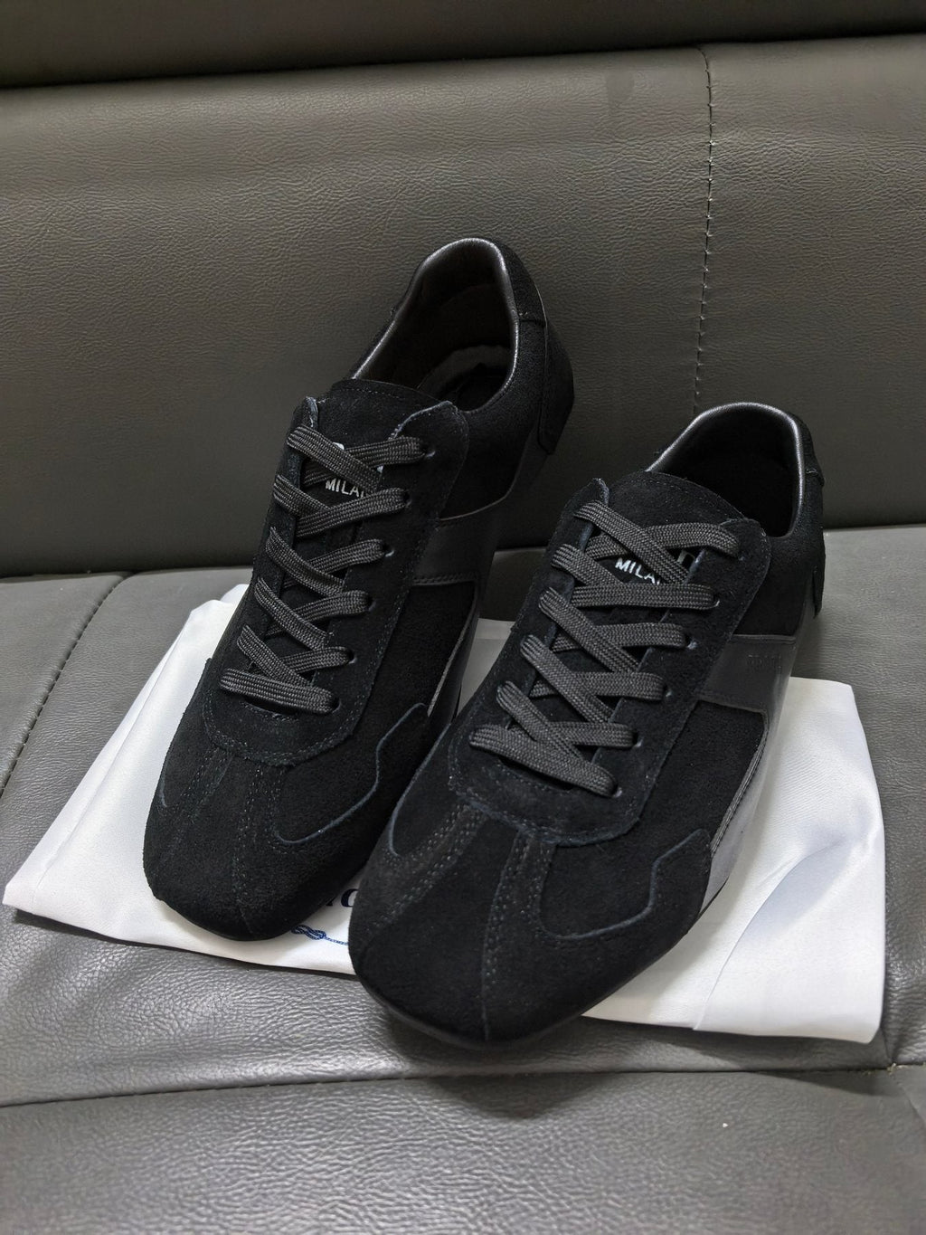 Prada Black Low-Top Sneakers — front