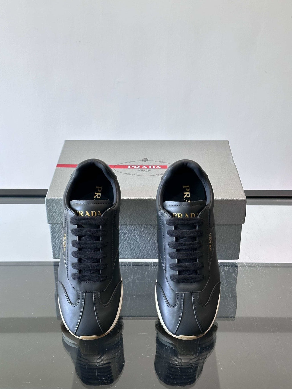 Prada Black Low-Top Sneakers — front