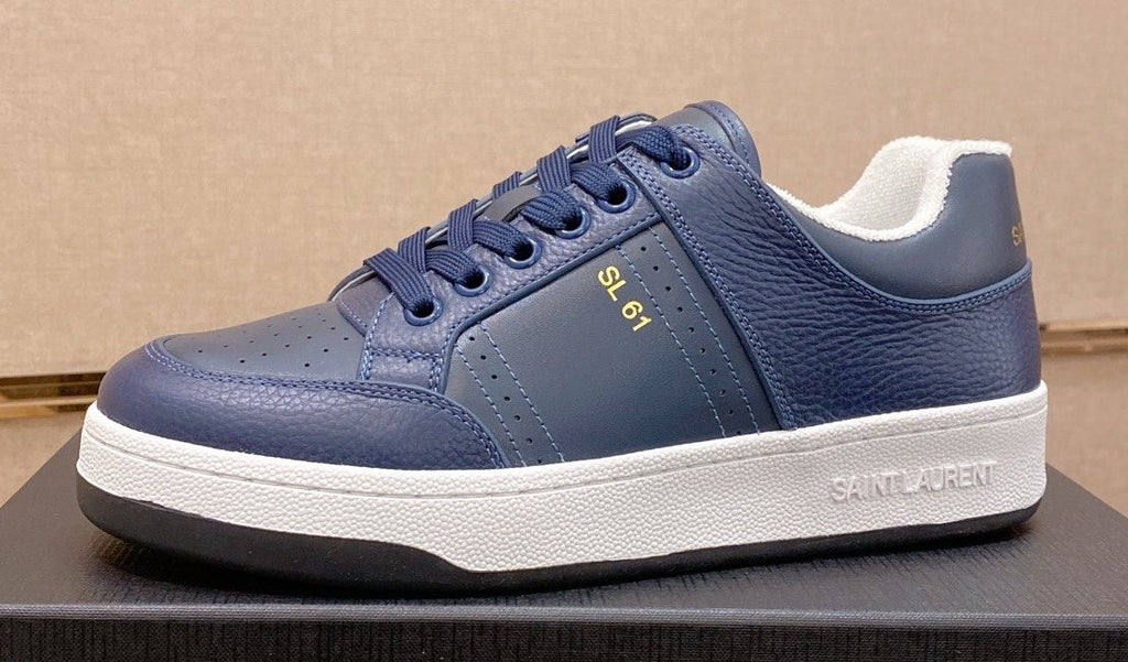 Saint Laurent SL 61 Navy Blue and White Sneakers — hero