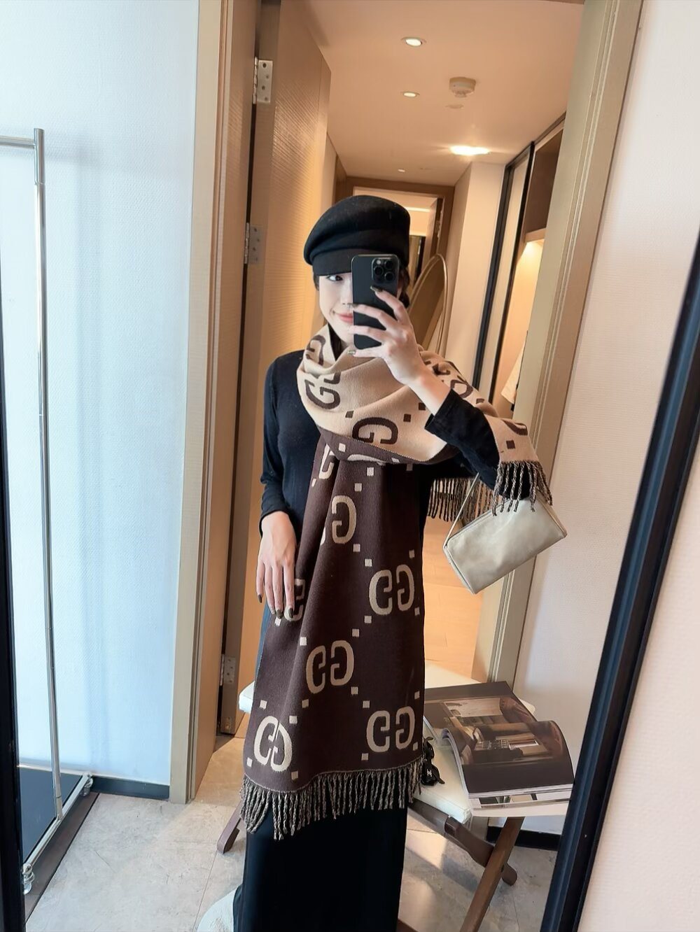 Gucci Reversible Fringed Scarf — hero