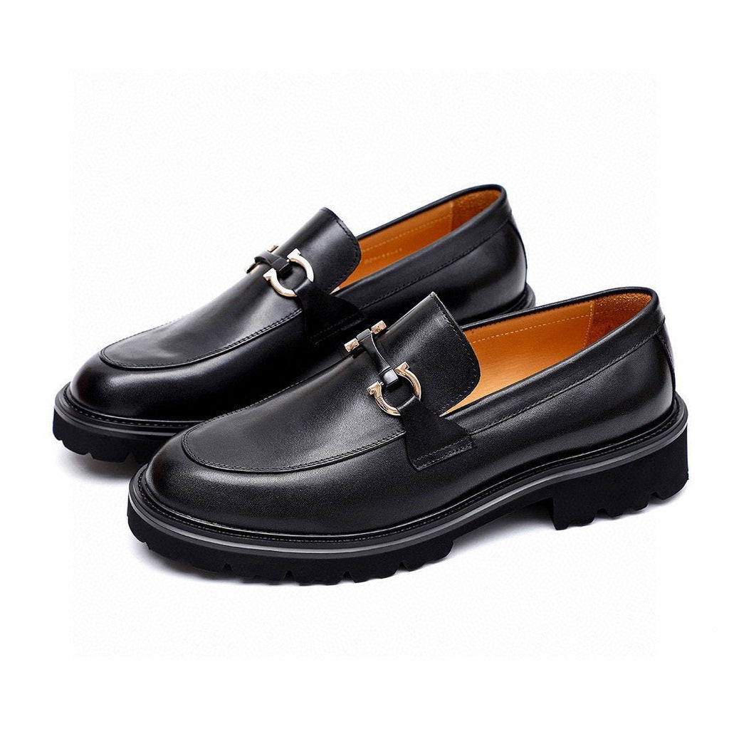 微商相册测试鞋子-Salvatore Ferragamo Black Bit Loafers — front