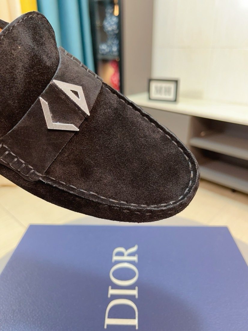 Black Textured Slip-On Loafers — detail