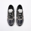 Prada Navy and Gray Paneled Sneakers — hero