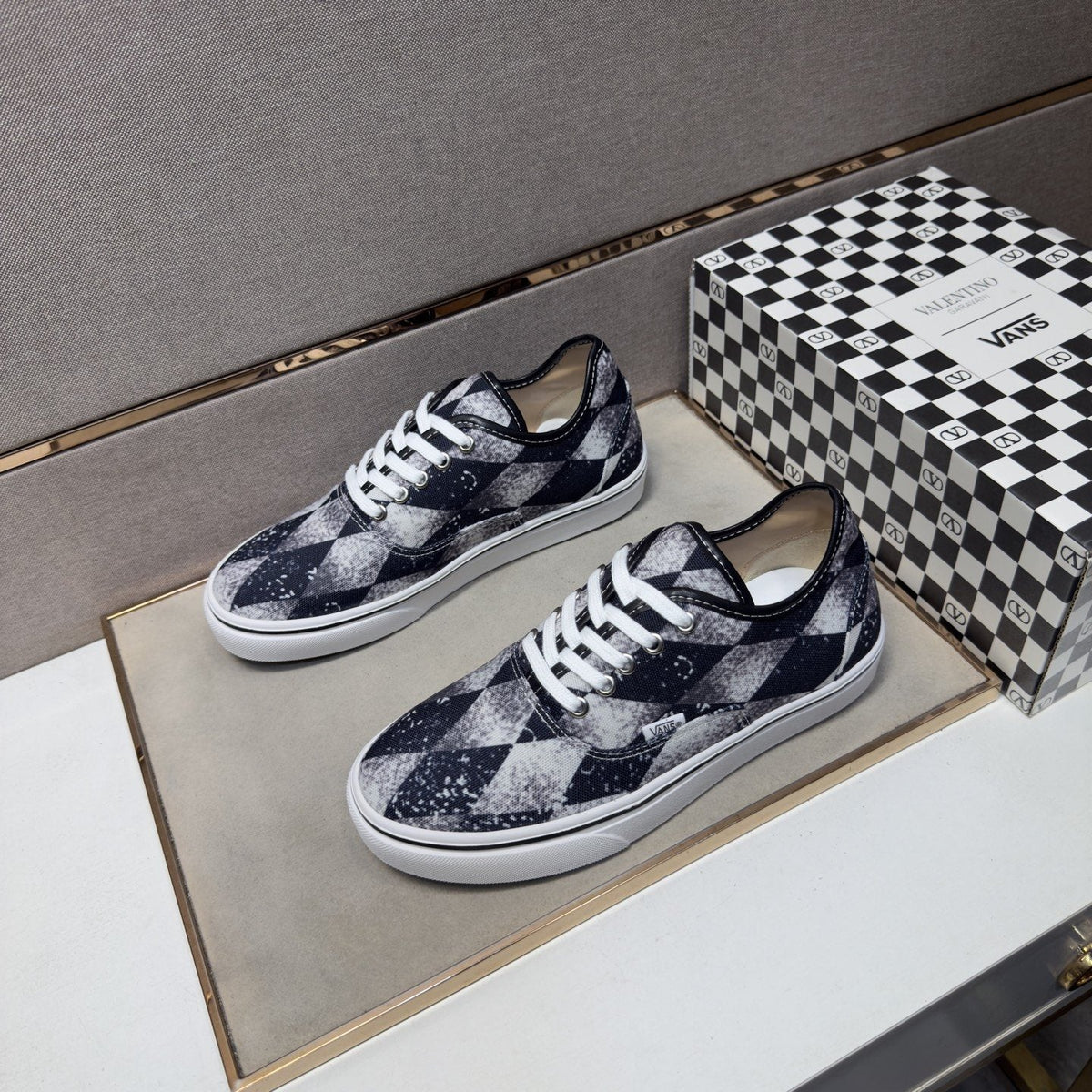 Vans Geometric Patchwork Low-Top Sneakers — front