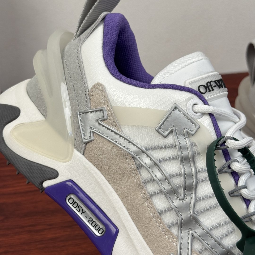 Off-White ODSY-1000 White Purple Sneakers — detail