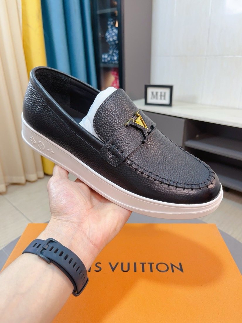 Louis Vuitton Textured Slip-On Shoes — model