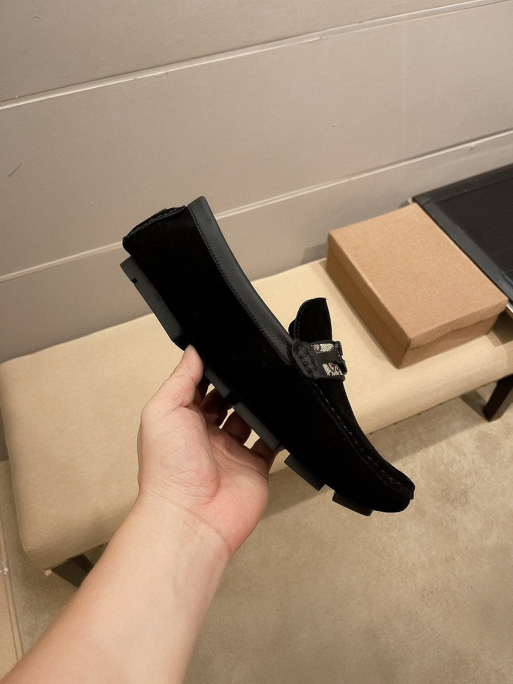 Gucci Black Horsebit Loafers — side