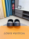Louis Vuitton Black Men's Slide Sandals — hero