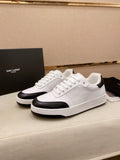 Saint Laurent White & Black Toe-Cap Sneakers — hero