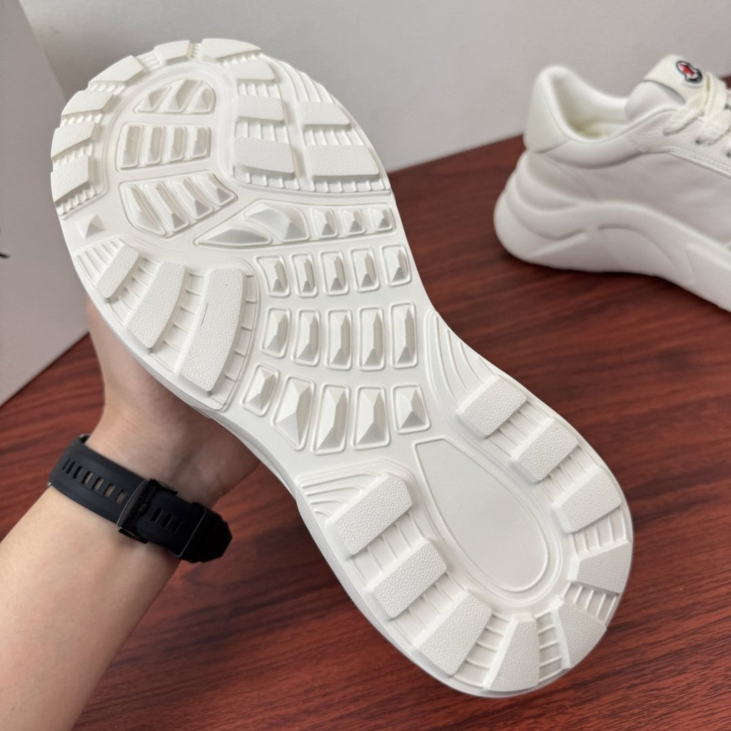 Moncler White Chunky Sole Sneakers — back