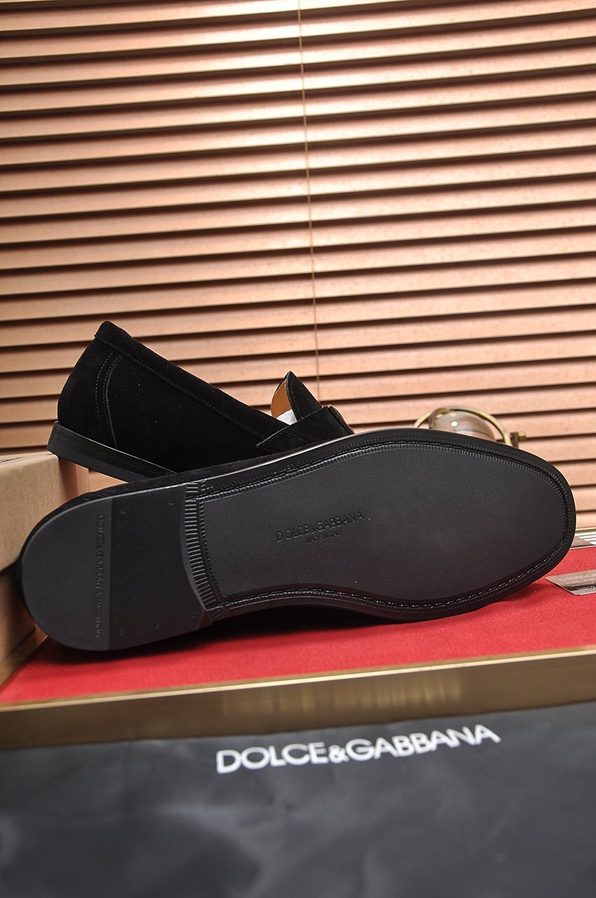 Dolce & Gabbana Bernini Black Loafers — detail