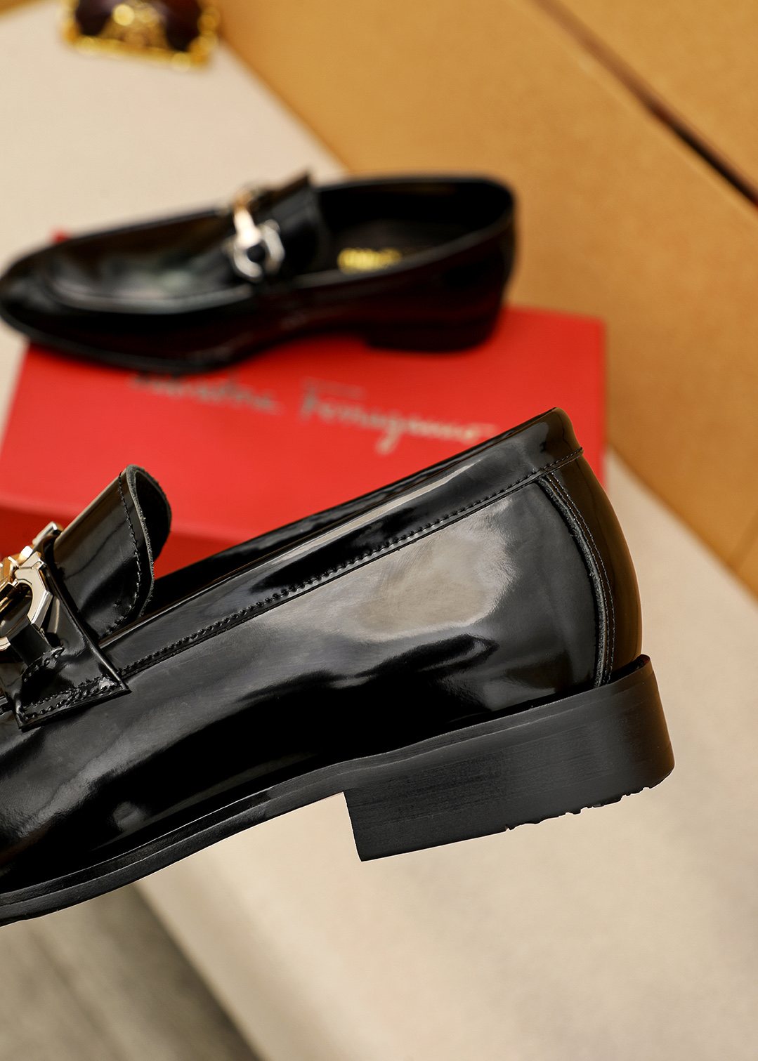 Louis Vuitton Black Bit Loafers — detail