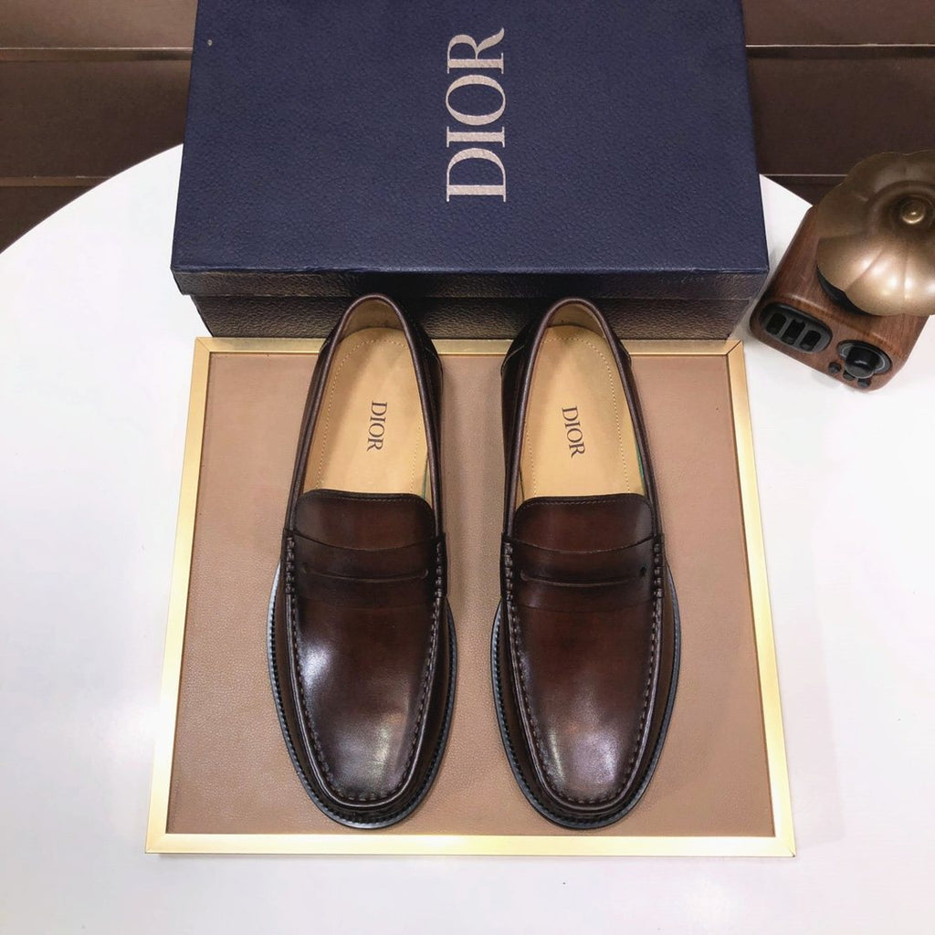 Dior Dark Brown Penny Loafers — hero
