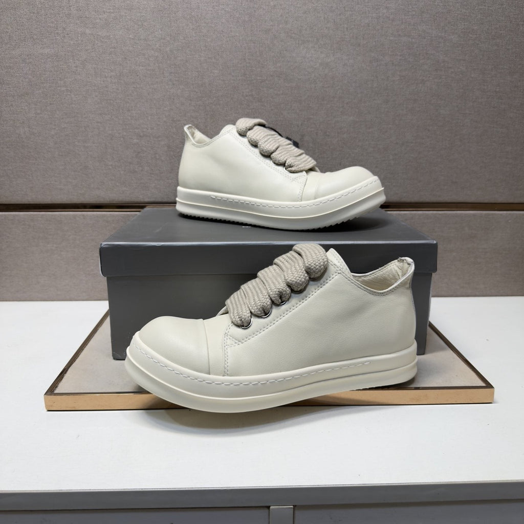 Rick Owens Off-White Low-Top Sneakers — side
