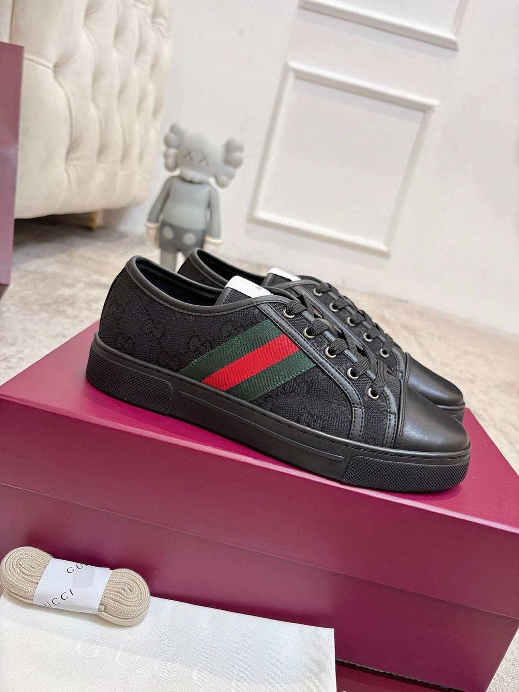 Gucci Stripe Low-Top Sneakers — side