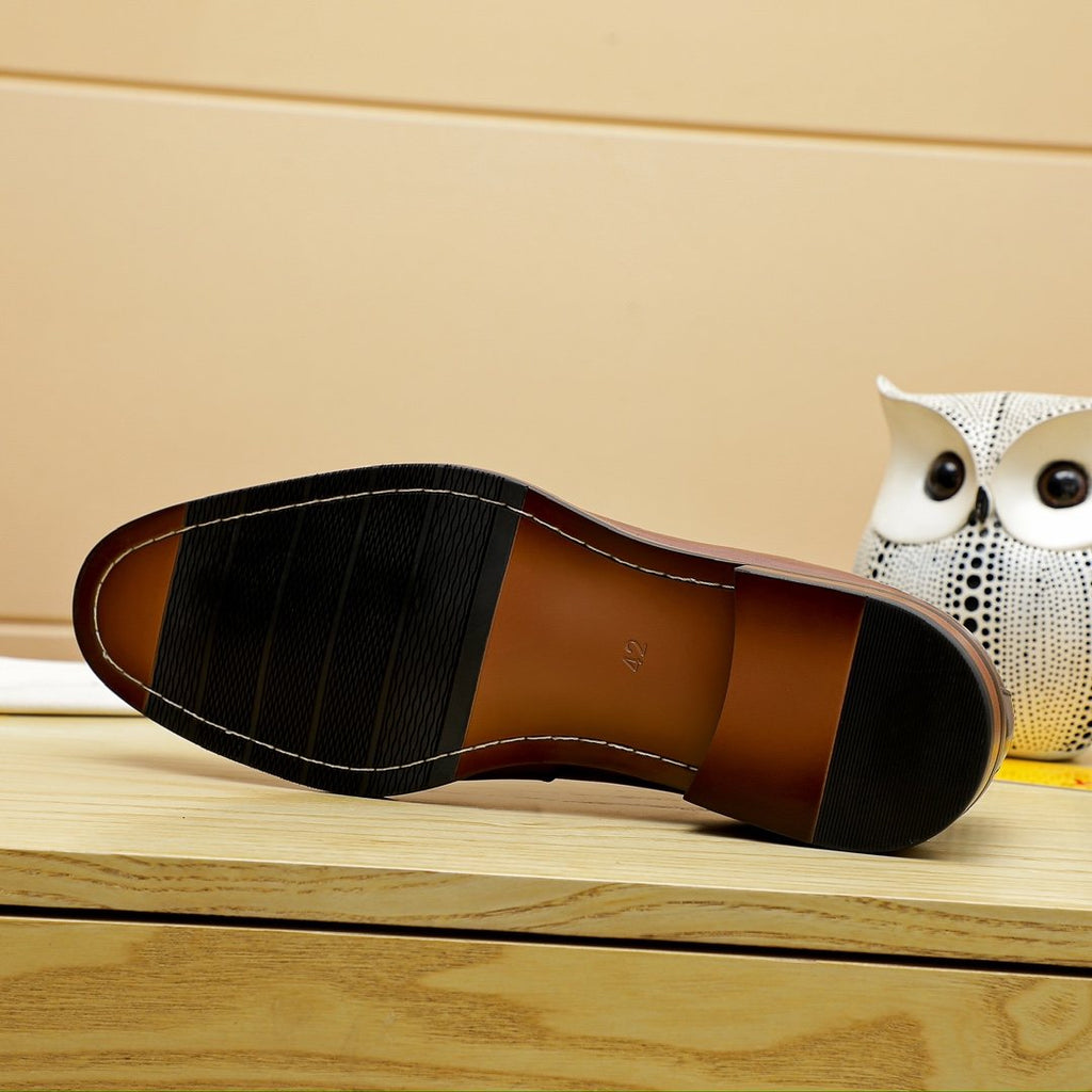 Louis Vuitton Brown Lace-Up Dress Shoes — side
