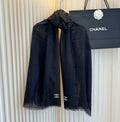 Chanel Fringed Cashmere Scarf — hero