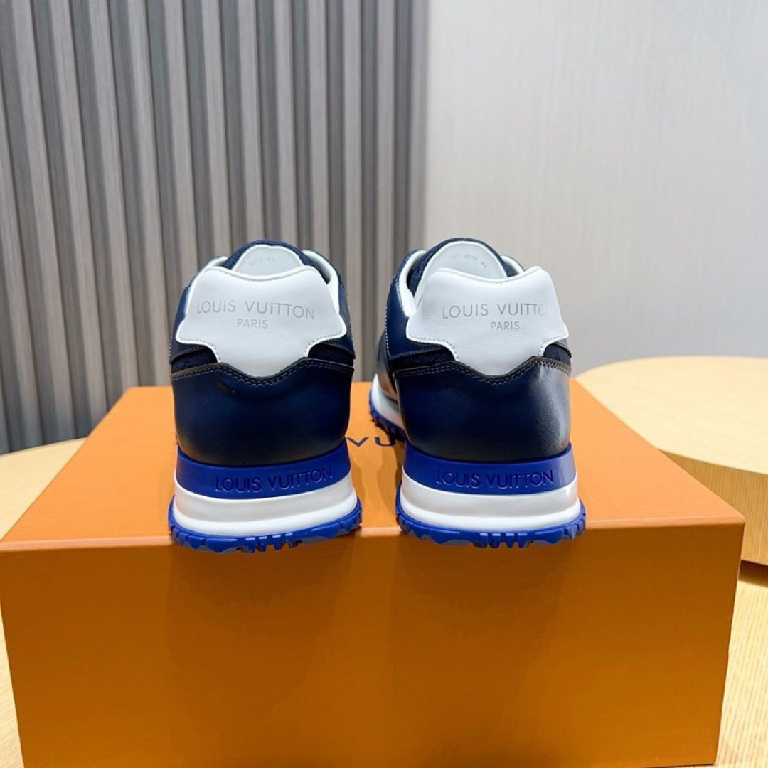 Louis Vuitton Navy Blue Low-Top Sneakers — back