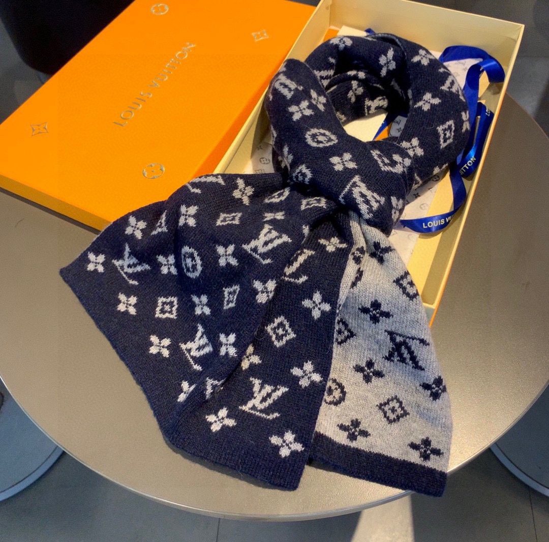 Louis Vuitton Reversible Monogram Scarf — front