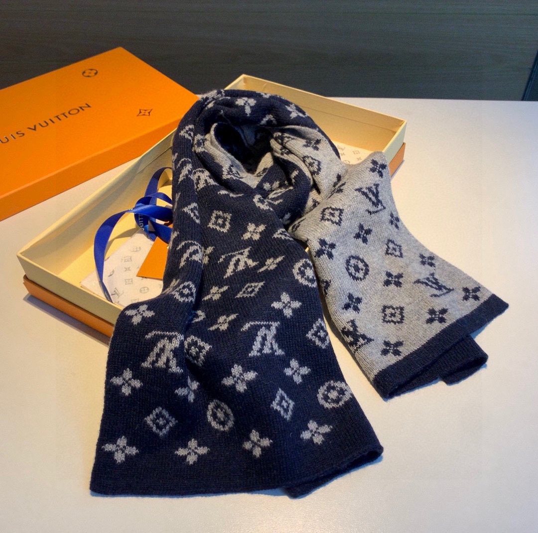 Louis Vuitton Reversible Monogram Scarf — front