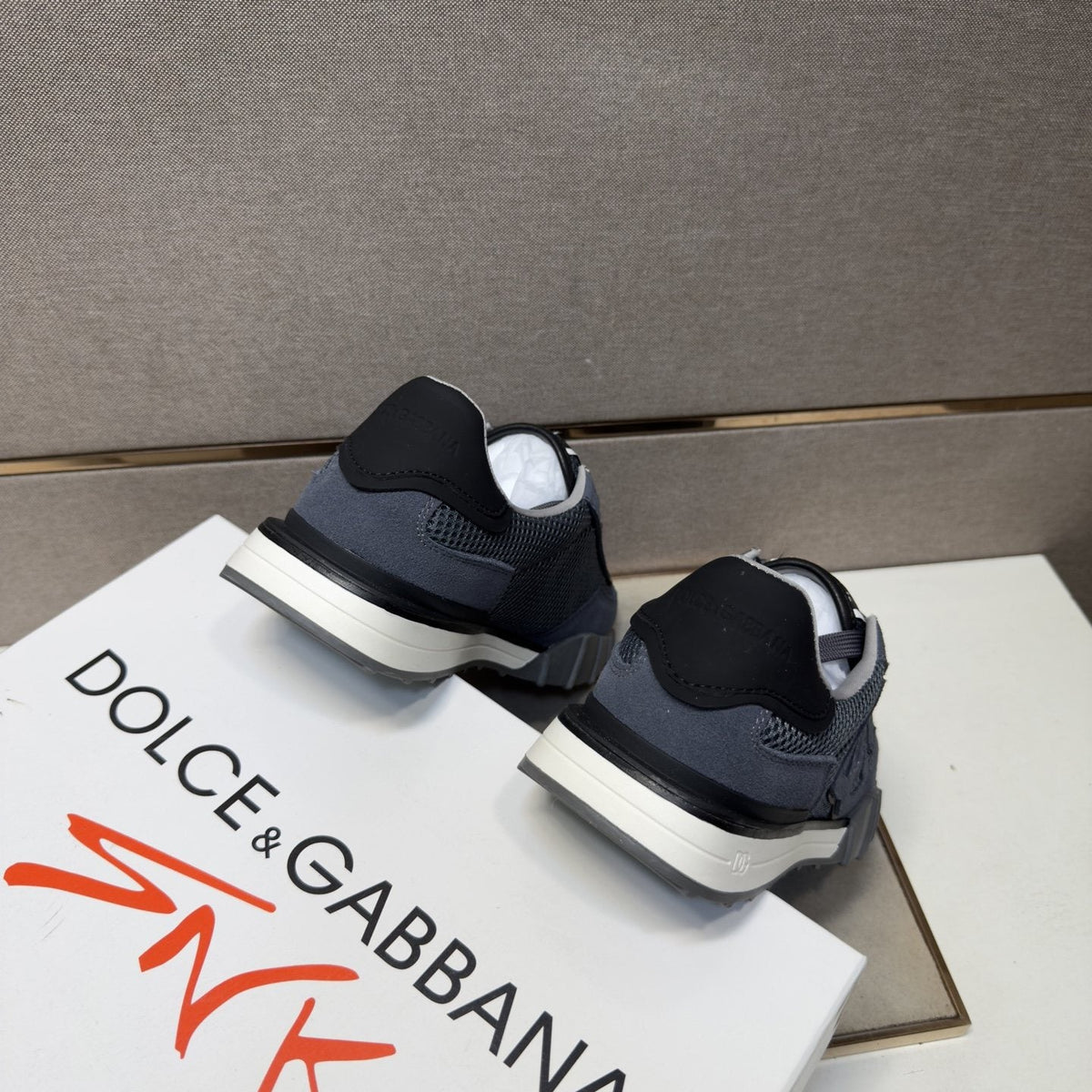 Dolce & Gabbana Navy Logo Sneakers — back