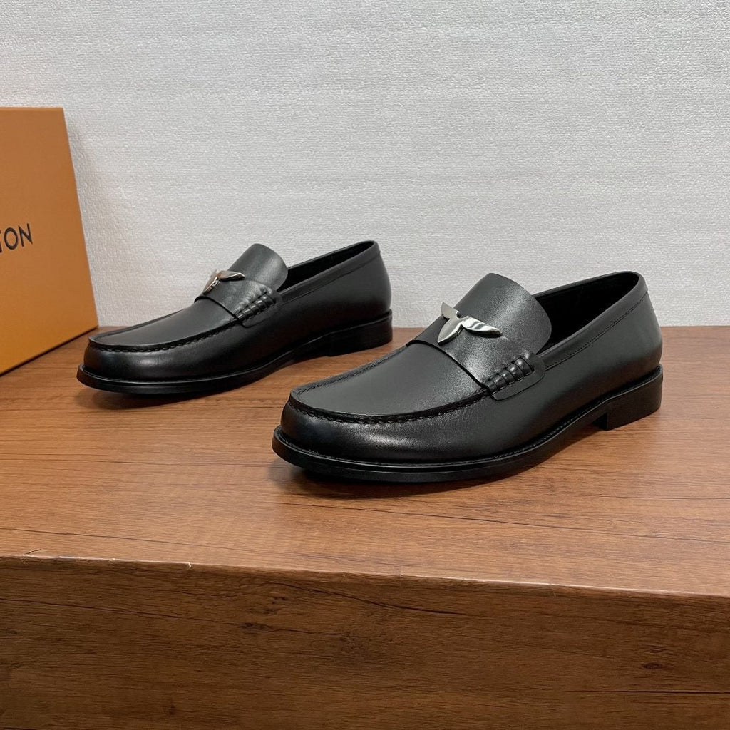 Louis Vuitton Major Black Loafers — front