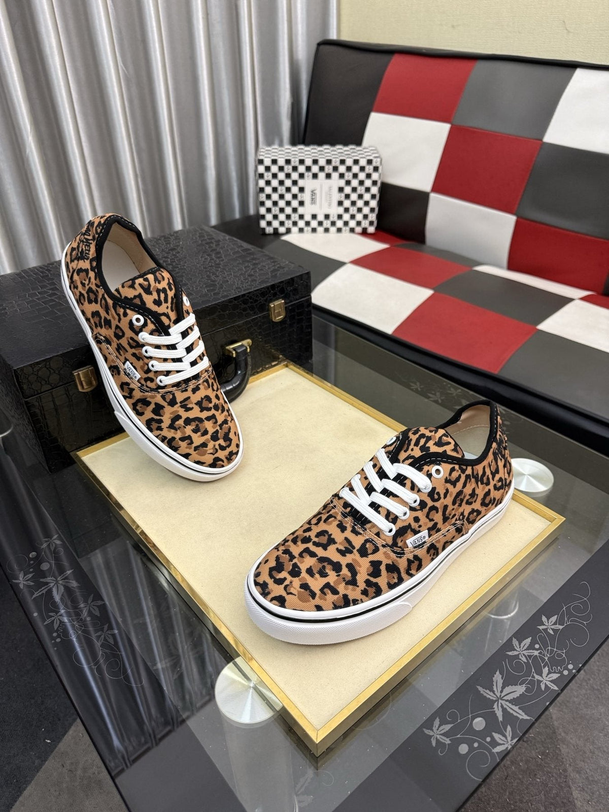 VANS Leopard Print Low-Top Sneakers — front