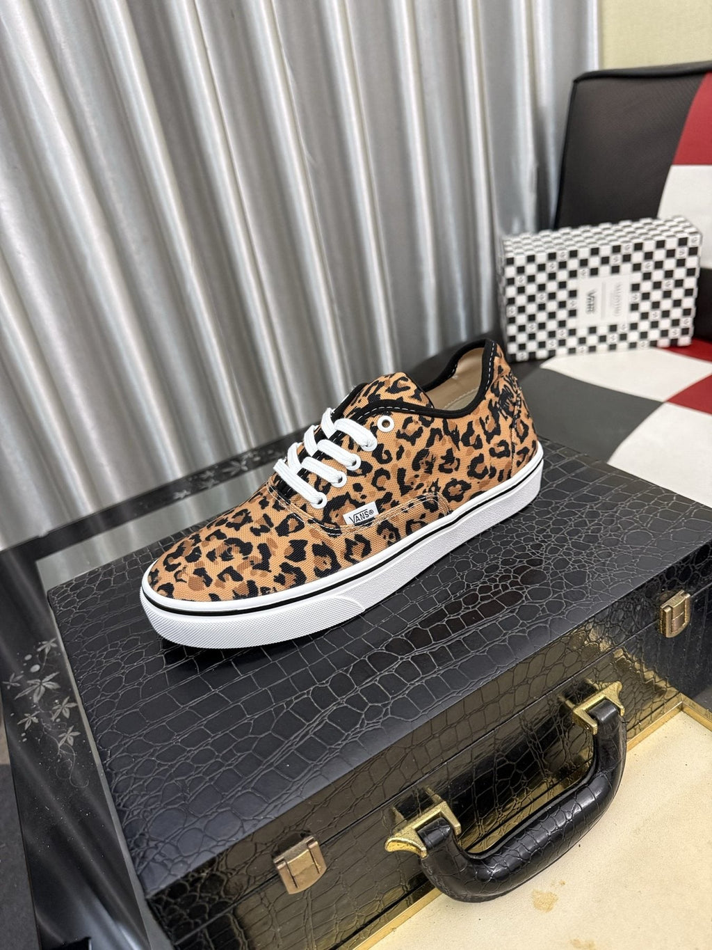 VANS Leopard Print Low-Top Sneakers — front