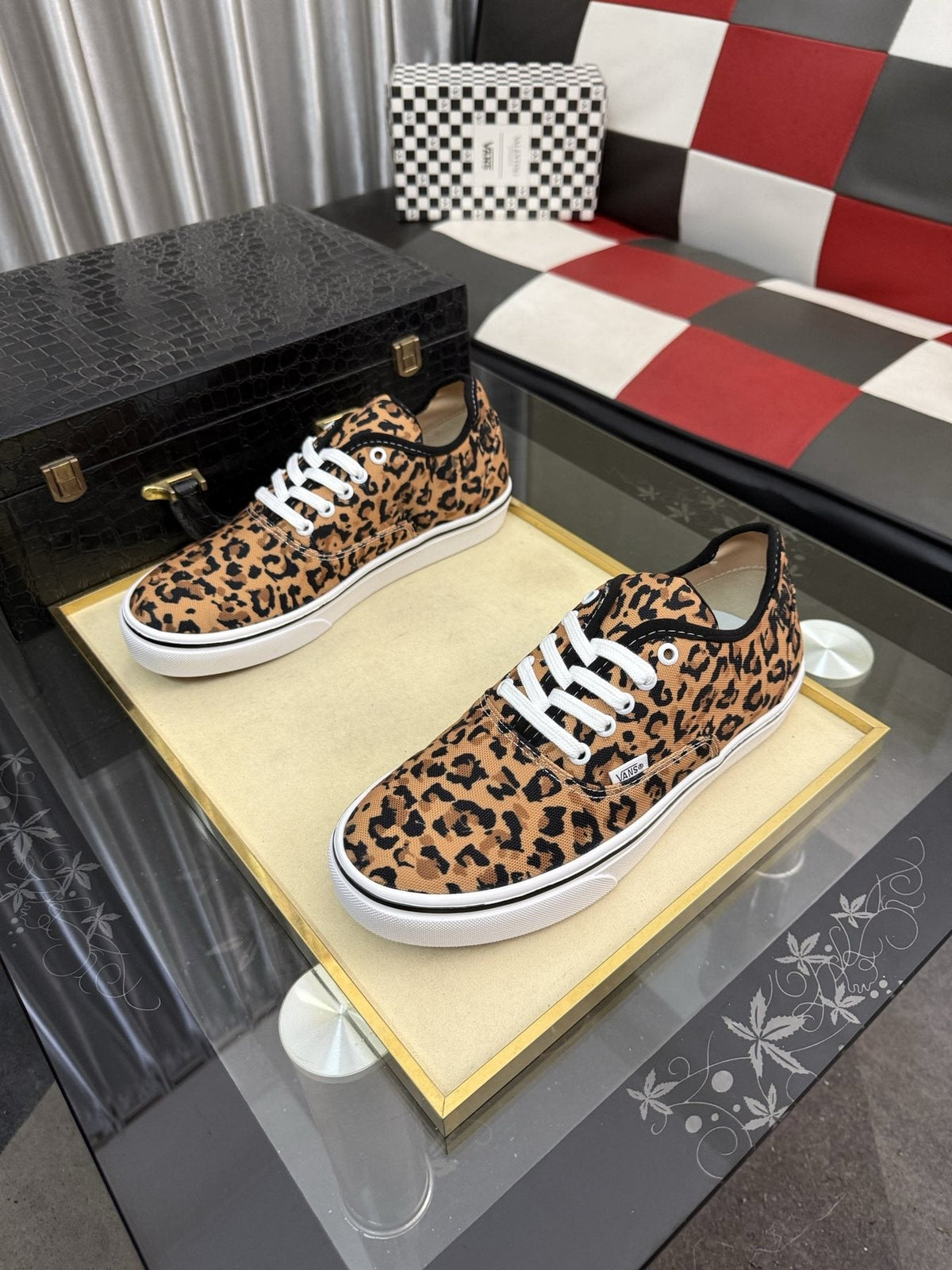VANS Leopard Print Low-Top Sneakers — side