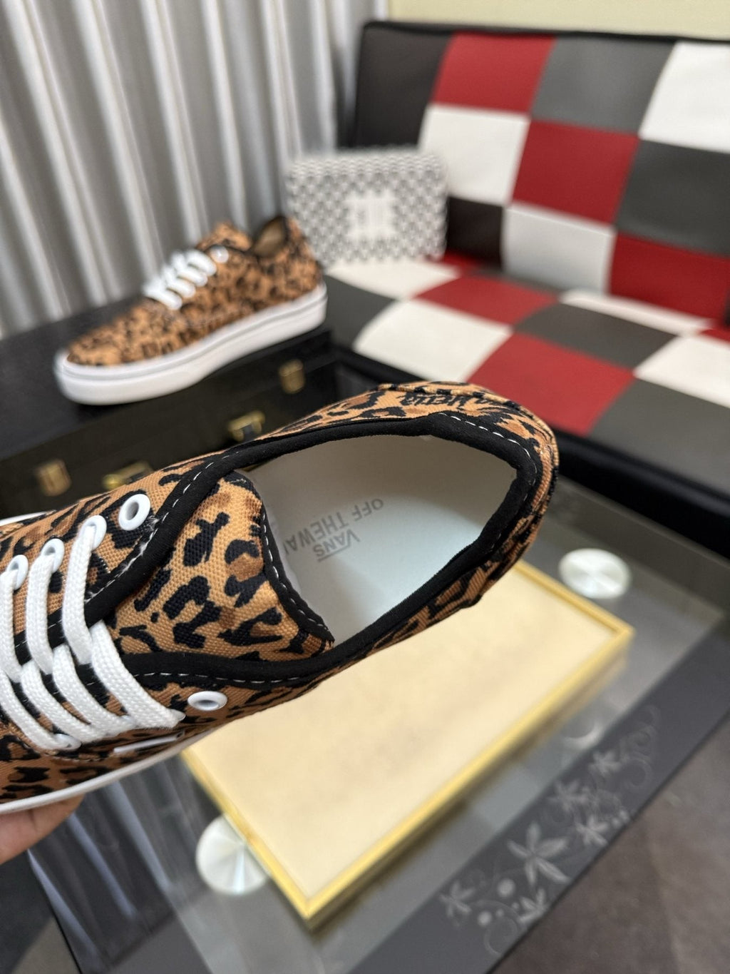 VANS Leopard Print Low-Top Sneakers — detail