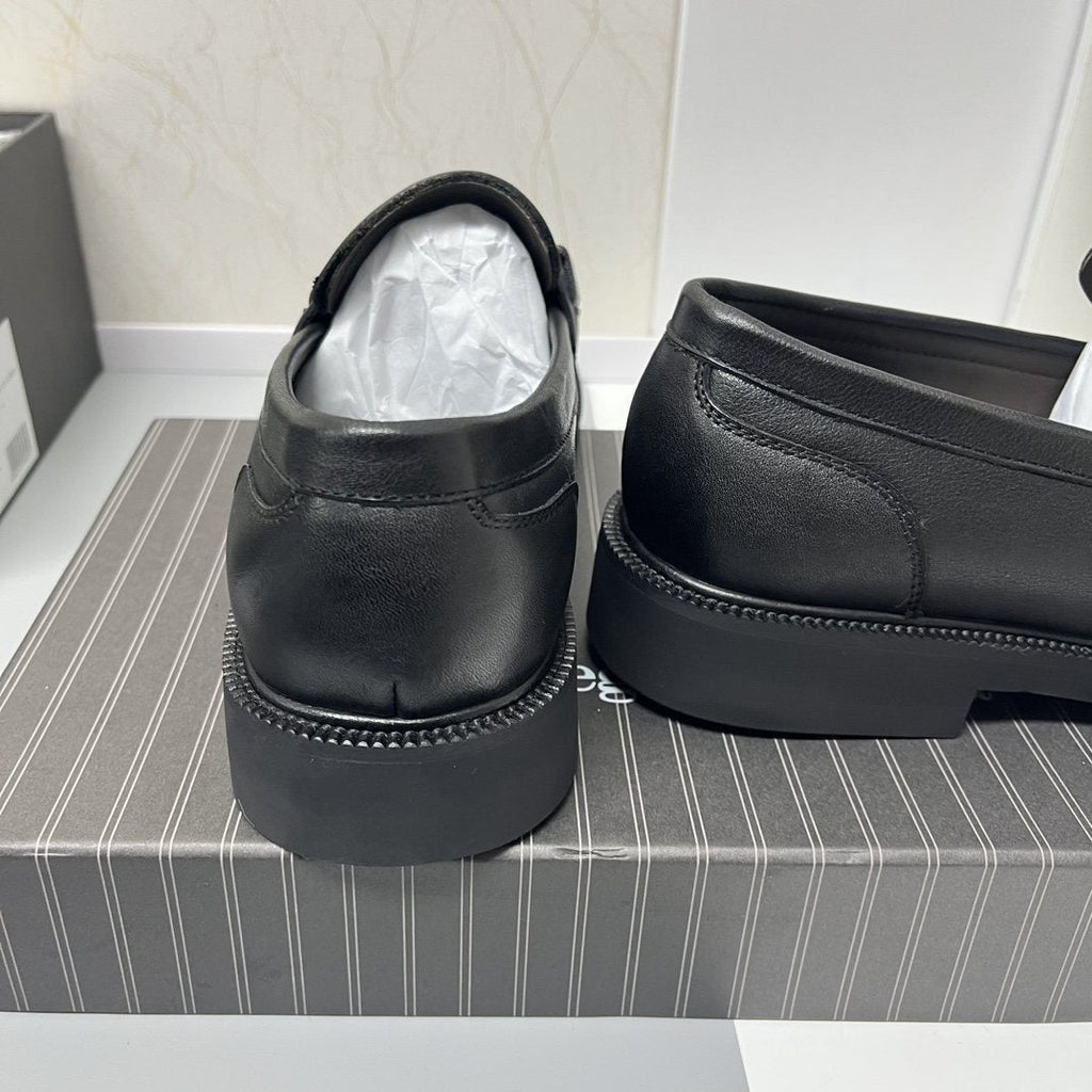Ermenegildo Zegna Black Leather Bit Loafers — back