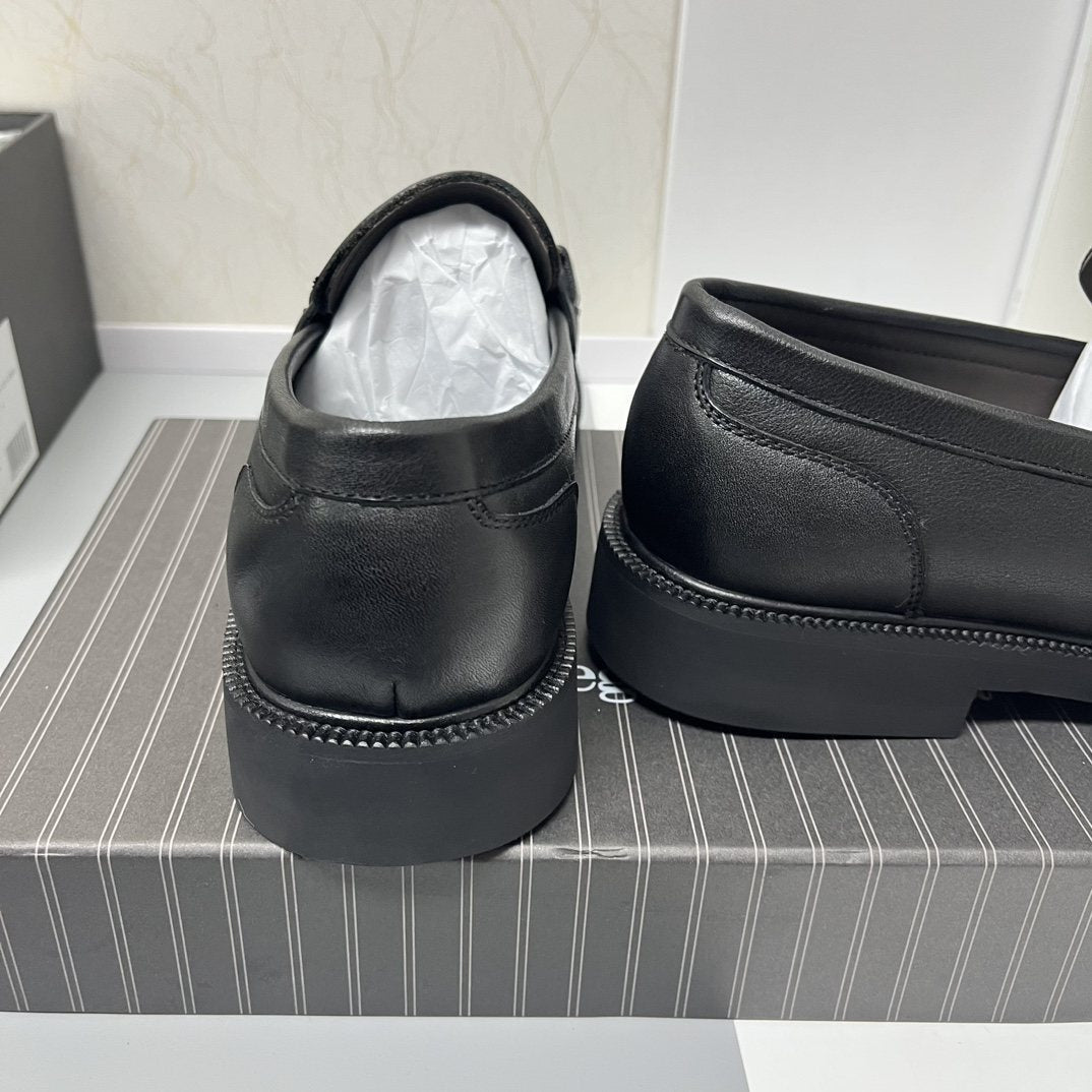 Ermenegildo Zegna Black Leather Bit Loafers — back