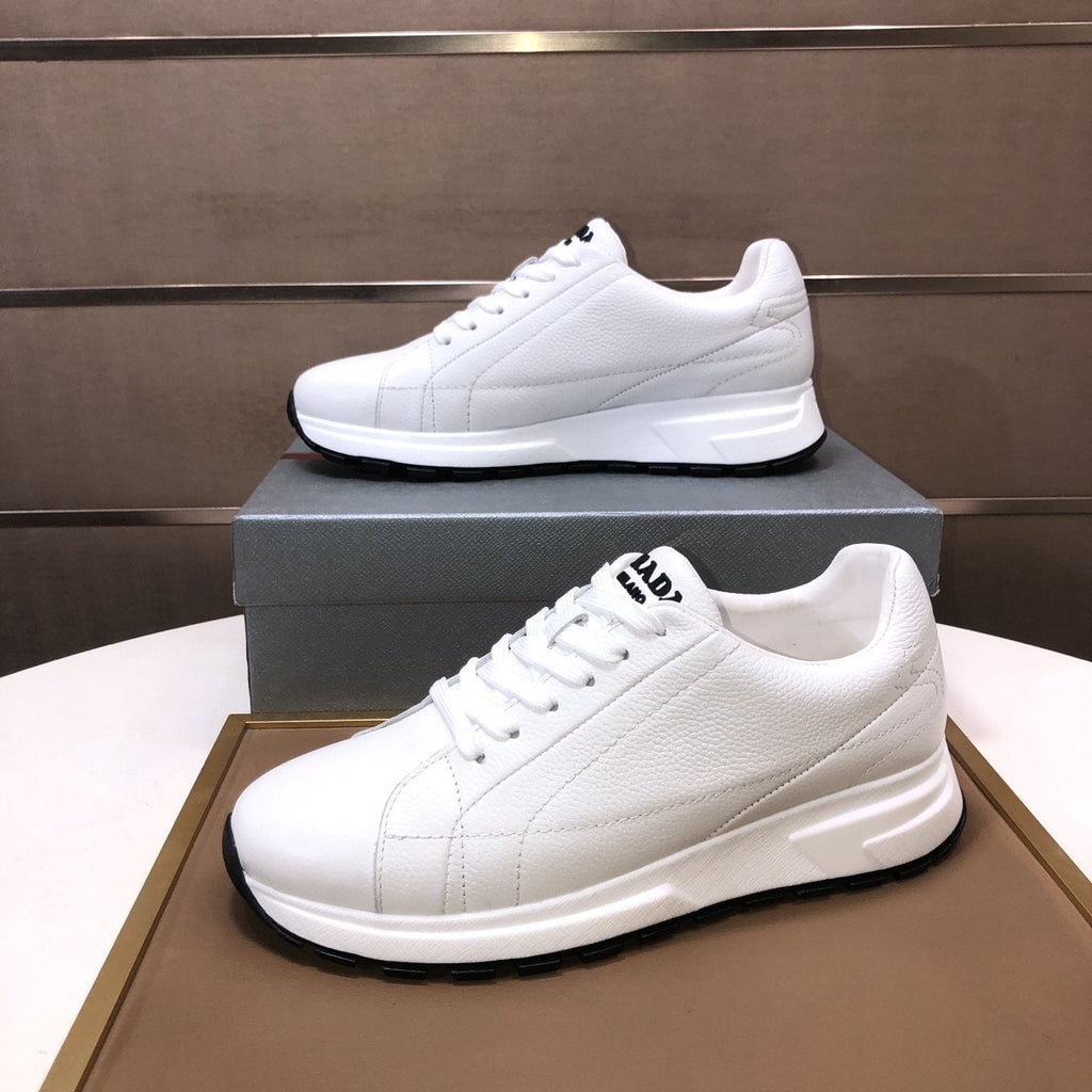 PRADA White Low-Top Sneakers — side