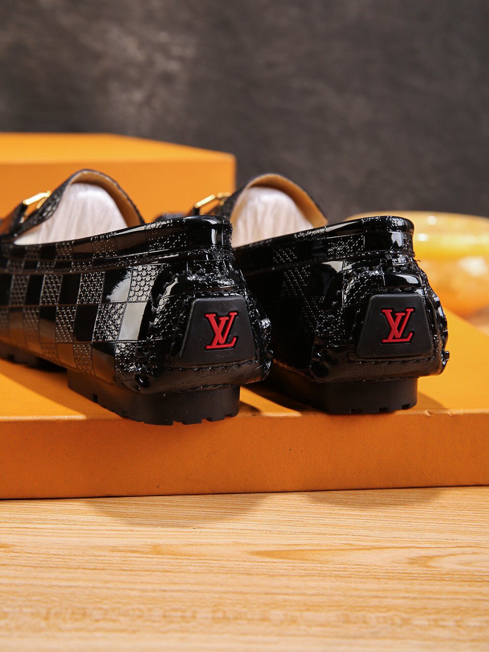 Louis Vuitton Black Buckle Driving Loafers — back