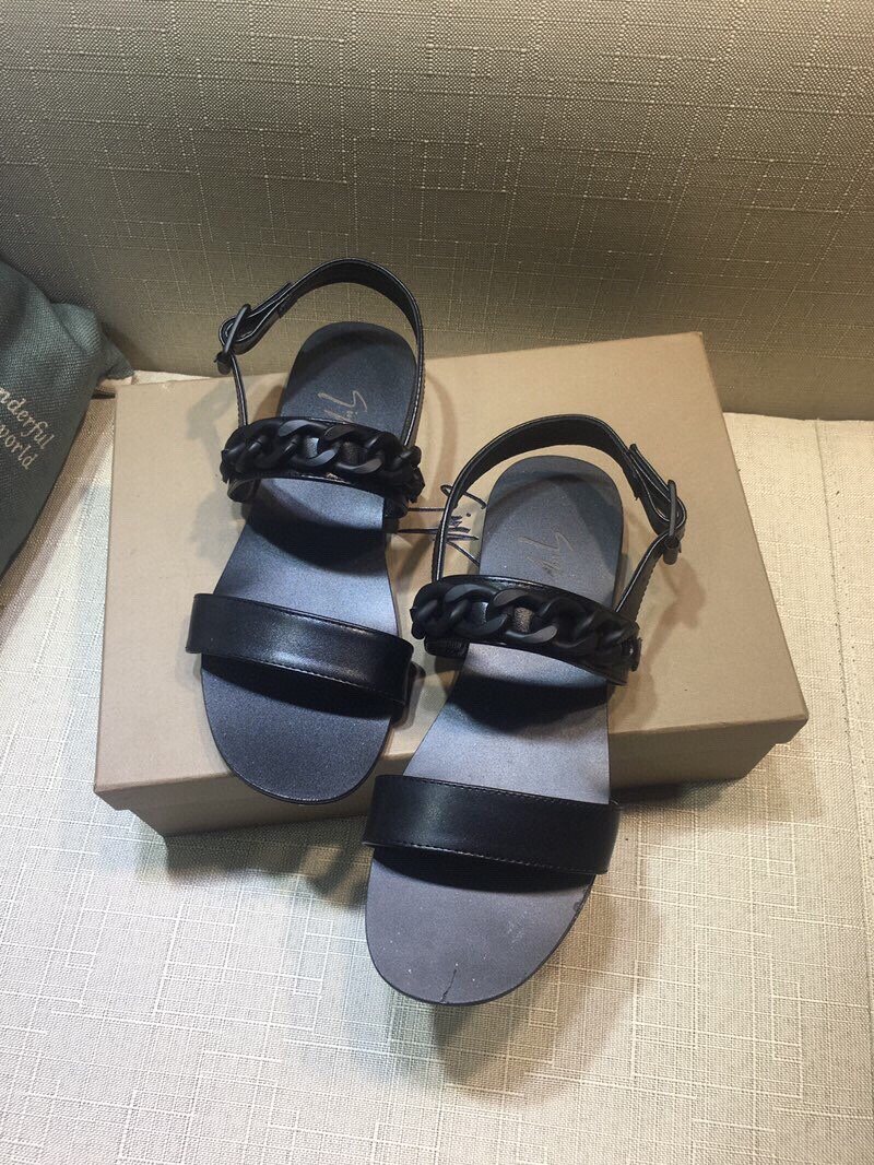 Giuseppe Zanotti Black Braided Open-Toe Sandals — front
