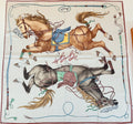 Hermès Cream Equestrian Silk Square Scarf — hero